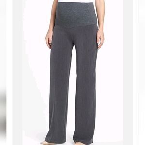 OLIAN Gray Wide Leg Over Belly Maternity  Dress Career Pants XL